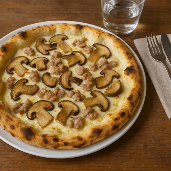 Funghi porcini e salsiccia